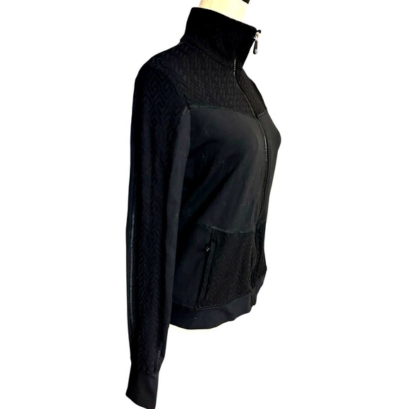 Trina Turk Recreation Womens Small  Black Full Zip  Athletic Thumb Hole Jacket - Picture 5 of 10